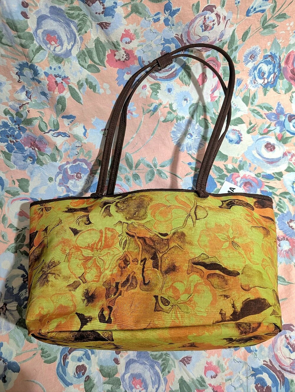 Baggu X Moma Ruth Asawa Medium Reversible Tote Bag Yellow Brown New